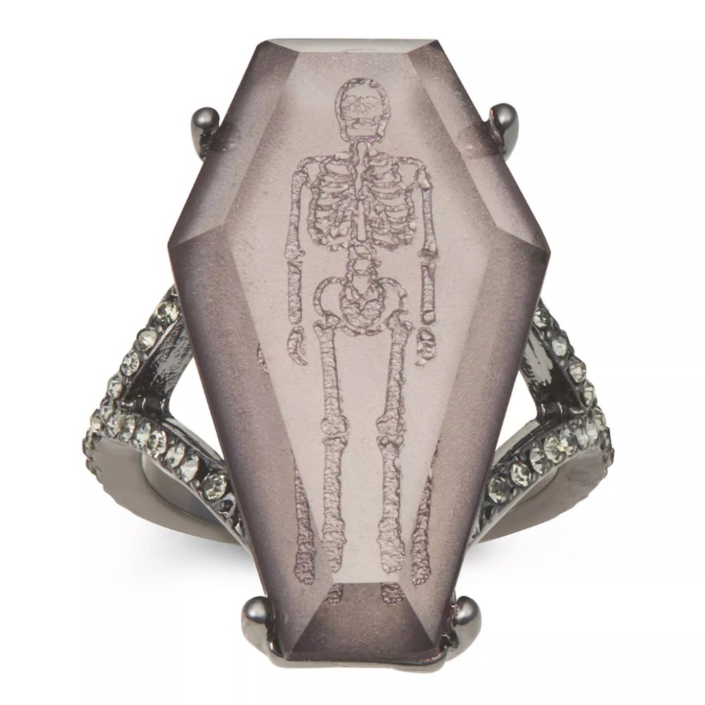 Simply Vera Vera Wang Jet Tone Coffin Ring.NWT